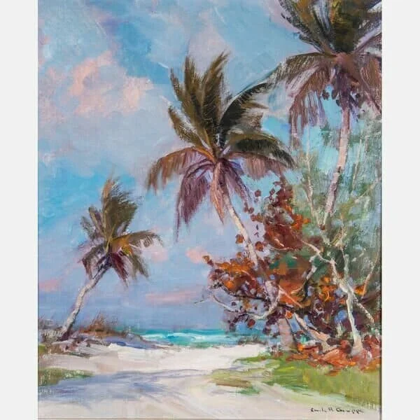 Emile Gruppe, Beach Scene. Est. $2,000–3,000, sold $6,500