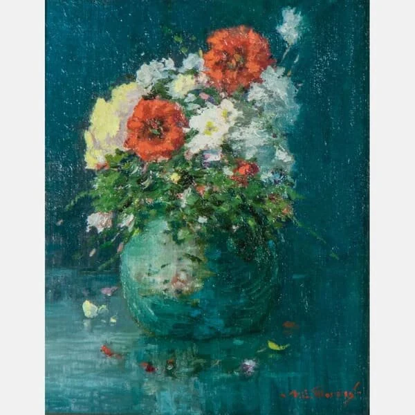 Franklin E. Morris, Floral Still Life. Est. $500–700, sold $300
