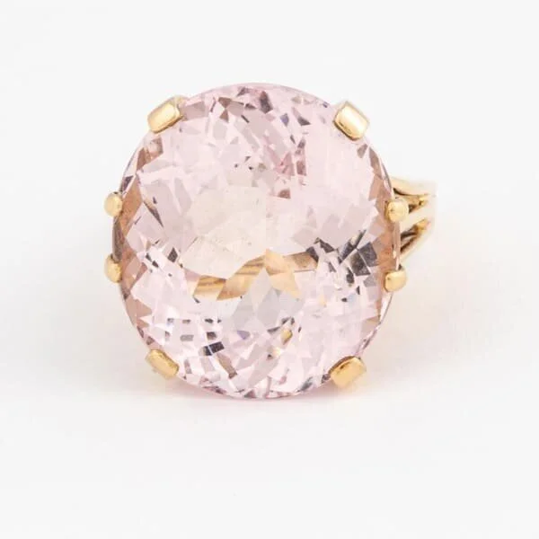 Yellow gold and morganite ring. Est. $200–400, sold $425