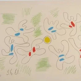 Pablo Picasso, Football, lithograph in colors, 1961. Appraisal $10,000